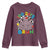 Funny Moo Deng 100 Days Bruh Youth Sweatshirt Happy 100 Days Of School