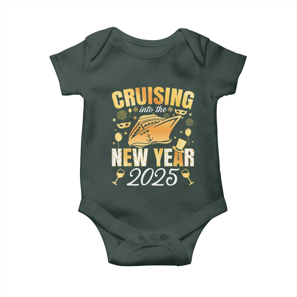 Family New Year's Trip 2025 Baby Onesie Cruising Into The New Year 2025