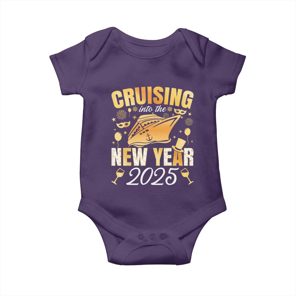 Family New Year's Trip 2025 Baby Onesie Cruising Into The New Year 2025