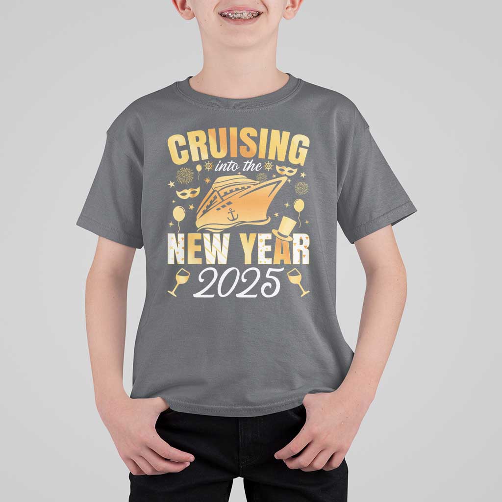 Family New Year's Trip 2025 T Shirt For Kid Cruising Into The New Year 2025