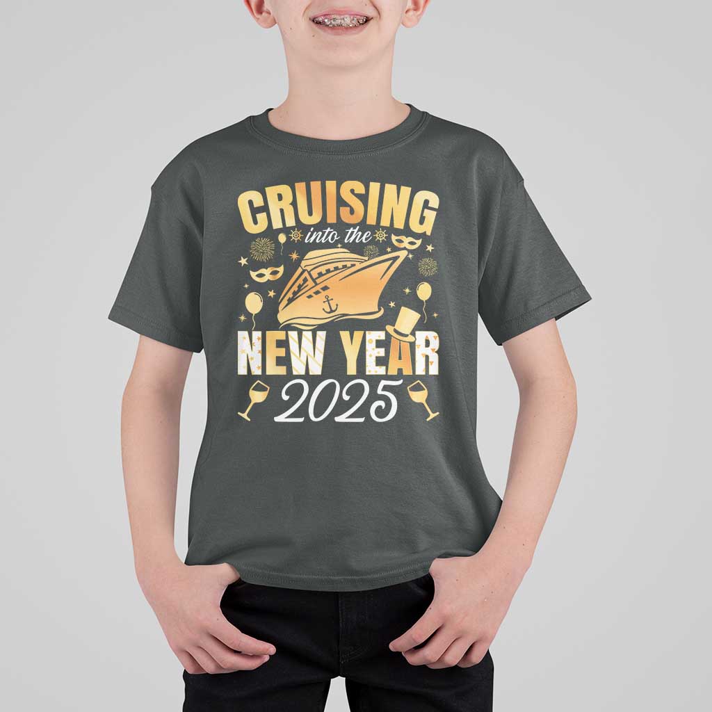 Family New Year's Trip 2025 T Shirt For Kid Cruising Into The New Year 2025