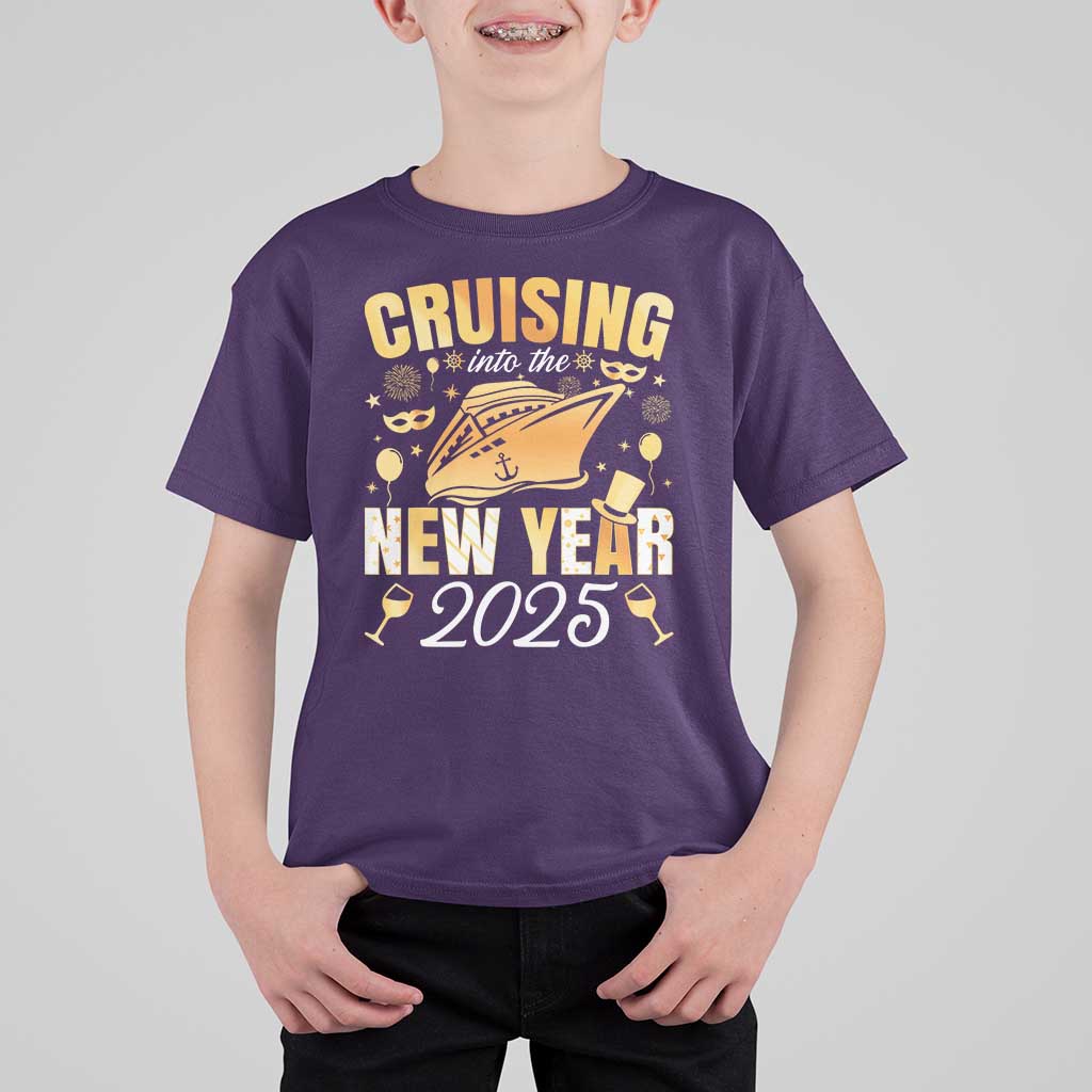 Family New Year's Trip 2025 T Shirt For Kid Cruising Into The New Year 2025
