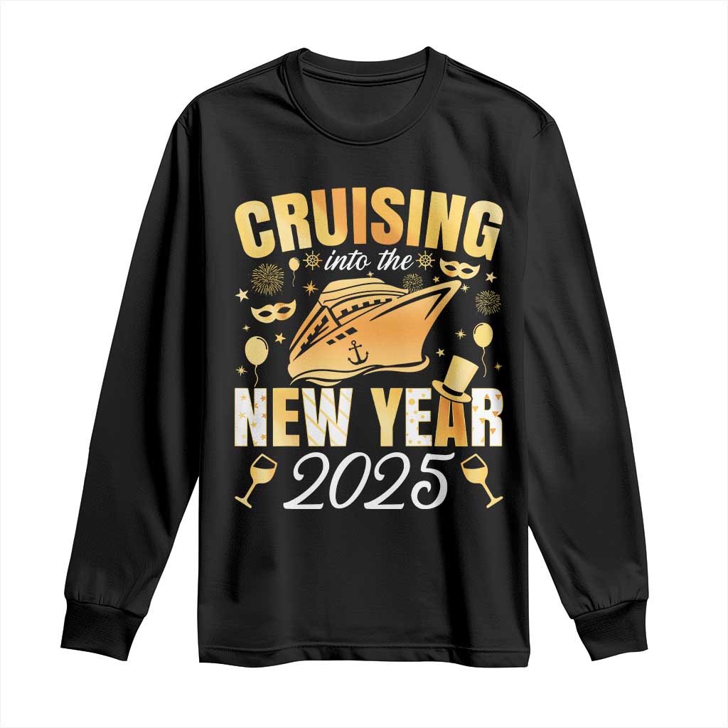 Family New Year's Trip 2025 Long Sleeve Shirt Cruising Into The New Year 2025