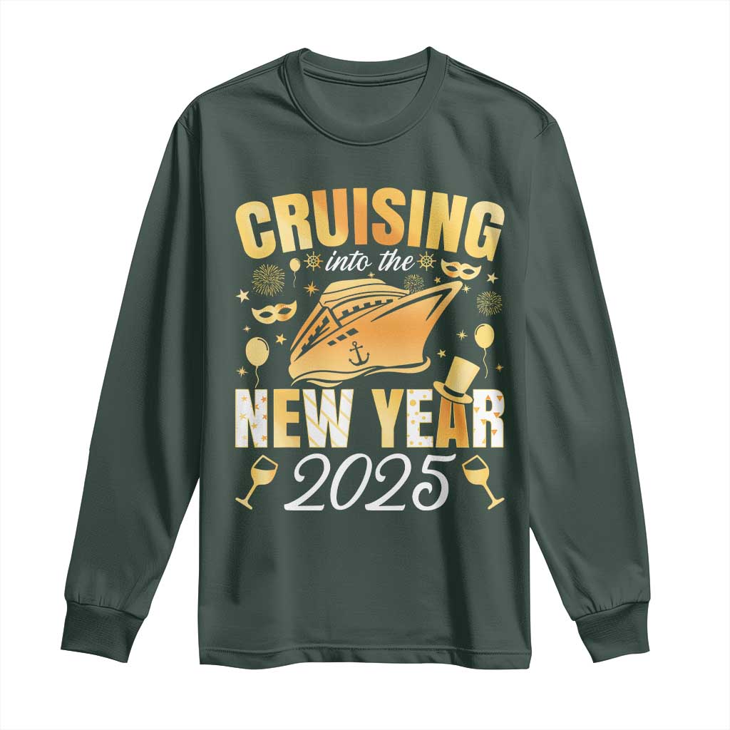 Family New Year's Trip 2025 Long Sleeve Shirt Cruising Into The New Year 2025