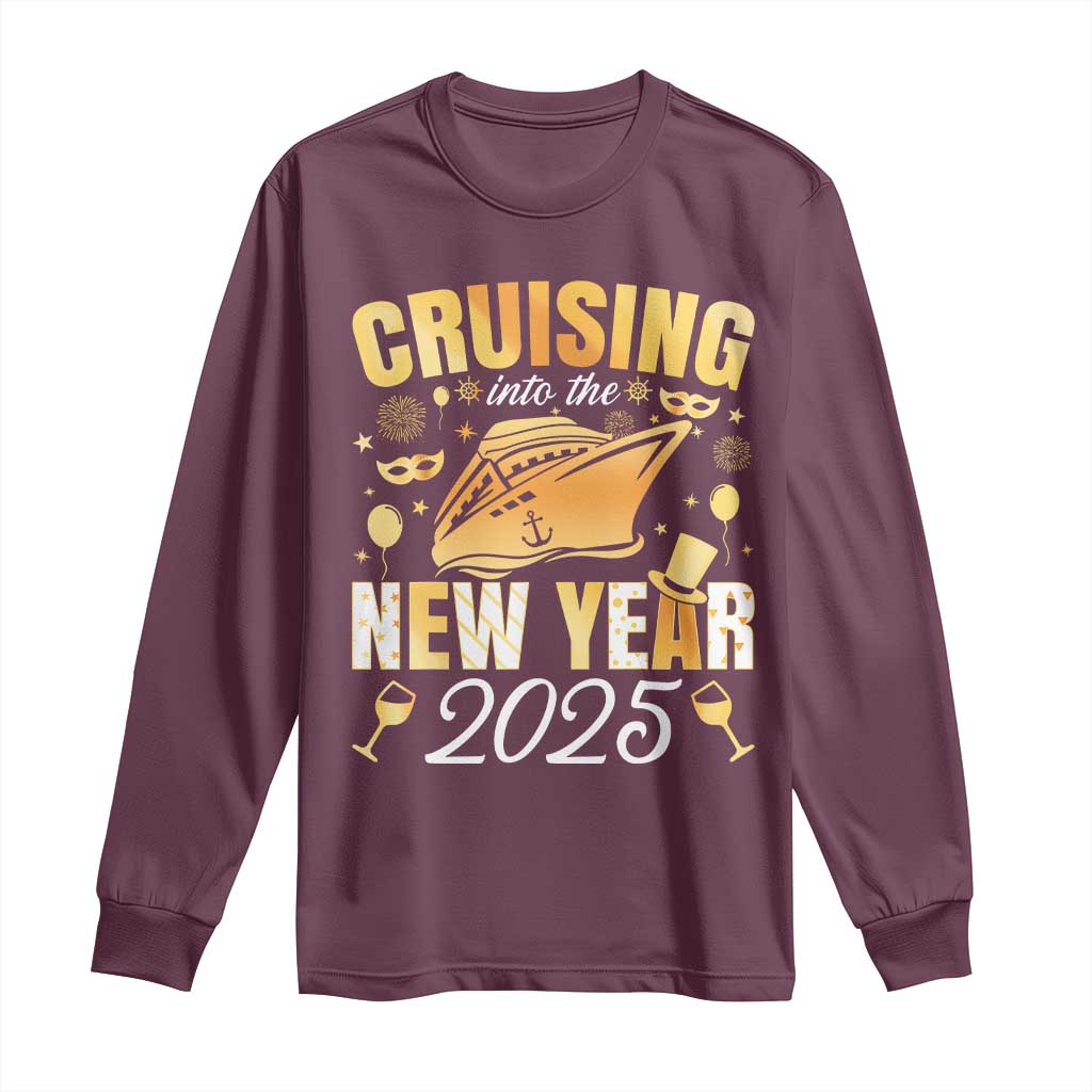 Family New Year's Trip 2025 Long Sleeve Shirt Cruising Into The New Year 2025