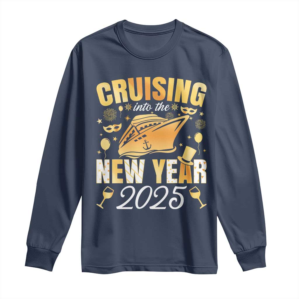 Family New Year's Trip 2025 Long Sleeve Shirt Cruising Into The New Year 2025