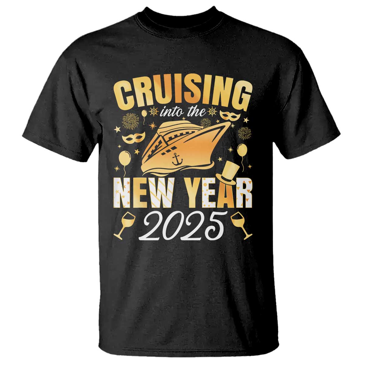 Family New Year's Trip 2025 T Shirt Cruising Into The New Year 2025 - Wonder Print Shop