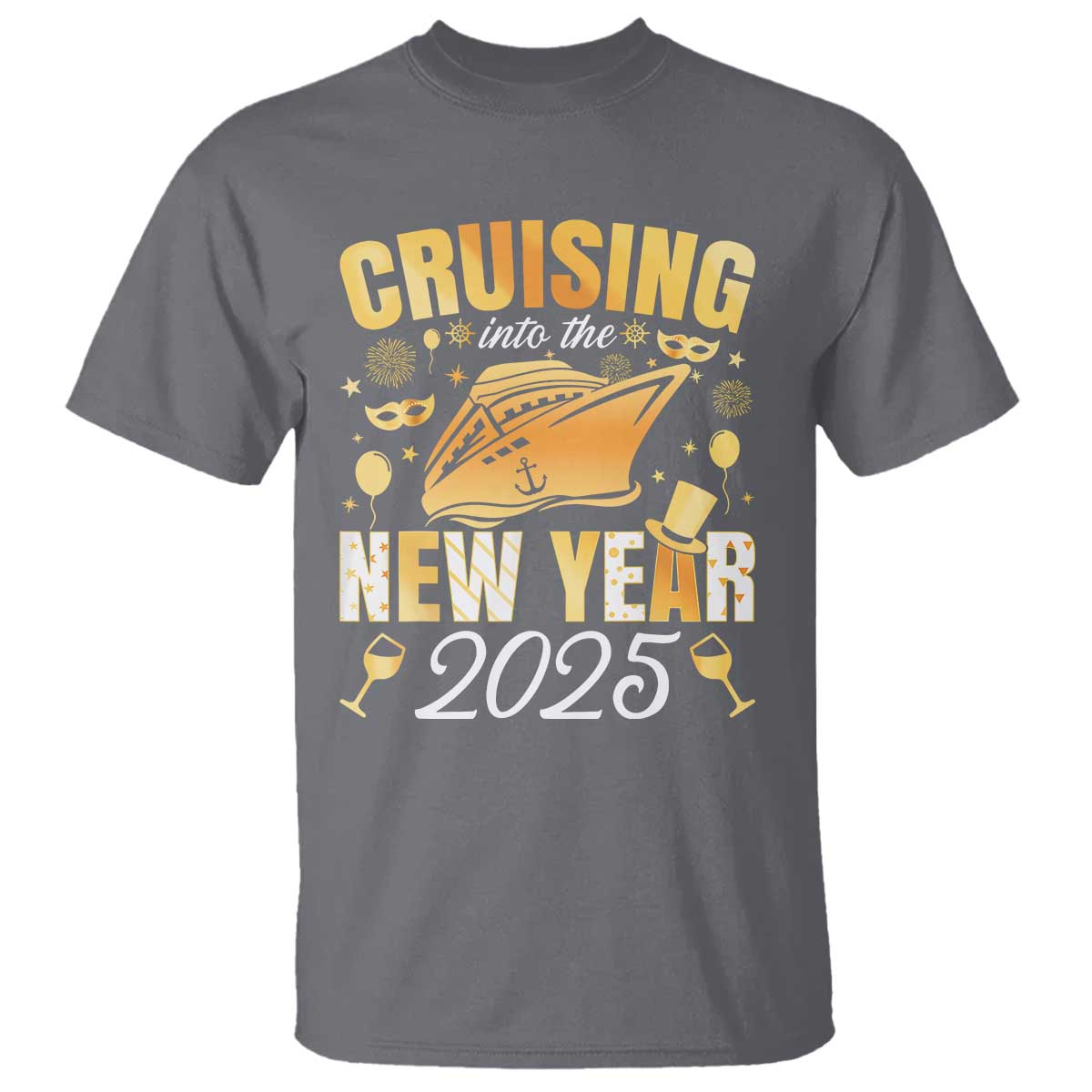 Family New Year's Trip 2025 T Shirt Cruising Into The New Year 2025 - Wonder Print Shop