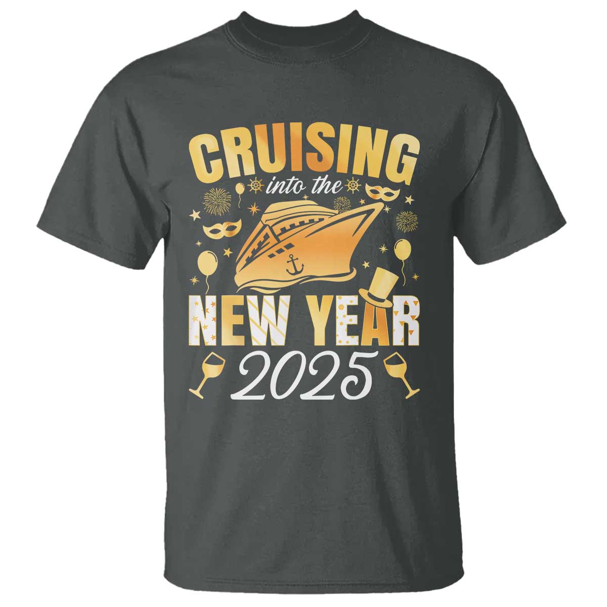 Family New Year's Trip 2025 T Shirt Cruising Into The New Year 2025 - Wonder Print Shop