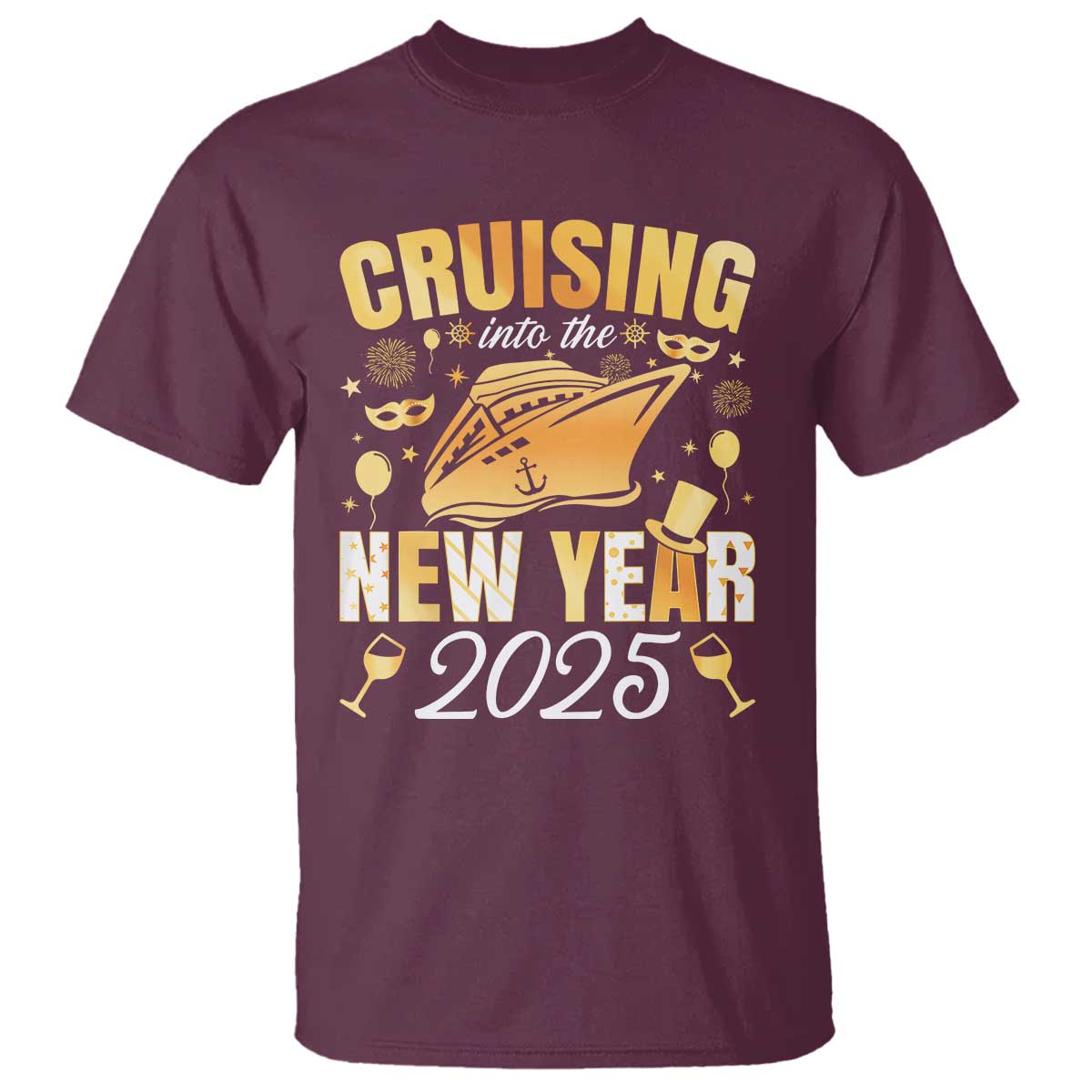 Family New Year's Trip 2025 T Shirt Cruising Into The New Year 2025 - Wonder Print Shop