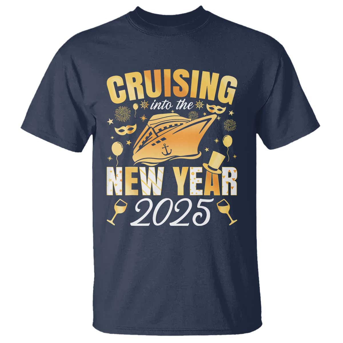 Family New Year's Trip 2025 T Shirt Cruising Into The New Year 2025 - Wonder Print Shop