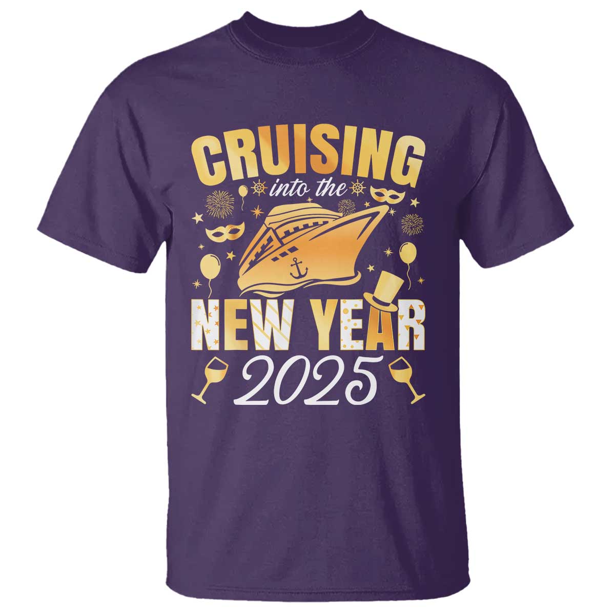 Family New Year's Trip 2025 T Shirt Cruising Into The New Year 2025 - Wonder Print Shop