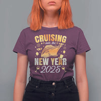 Family New Year's Trip 2025 T Shirt For Women Cruising Into The New Year 2025 - Wonder Print Shop