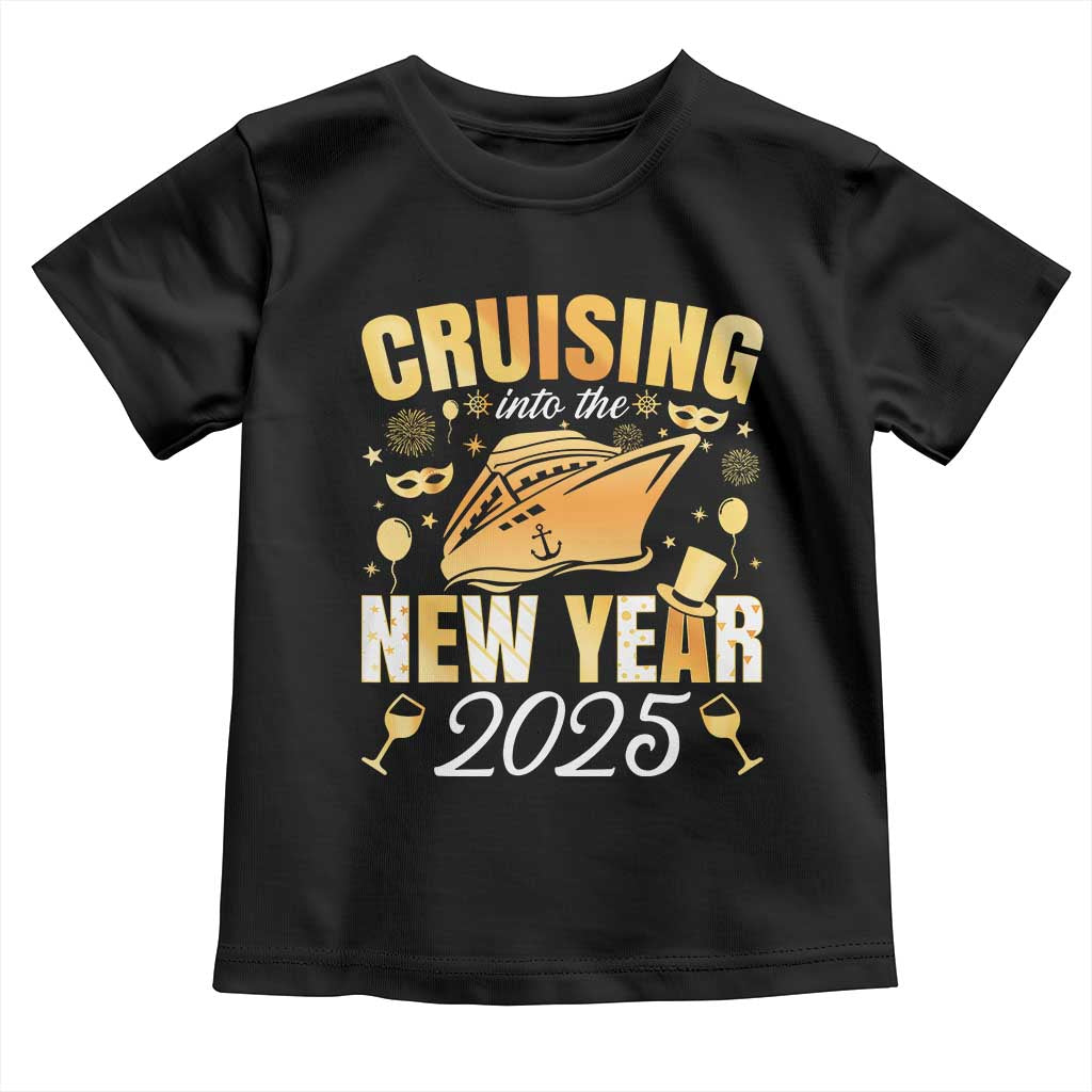 Family New Year's Trip 2025 Toddler T Shirt Cruising Into The New Year 2025