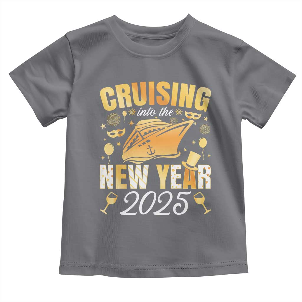 Family New Year's Trip 2025 Toddler T Shirt Cruising Into The New Year 2025