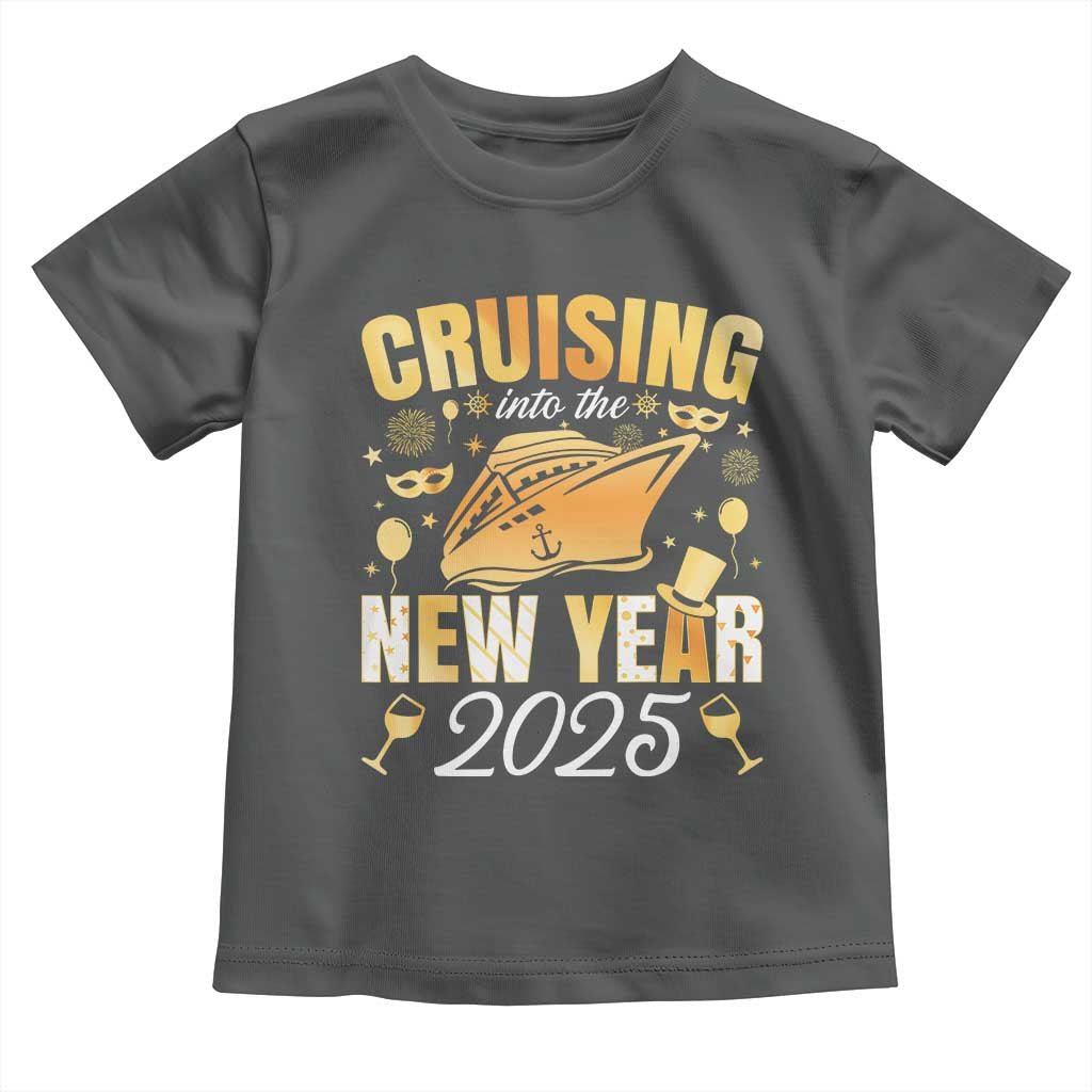 Family New Year's Trip 2025 Toddler T Shirt Cruising Into The New Year 2025