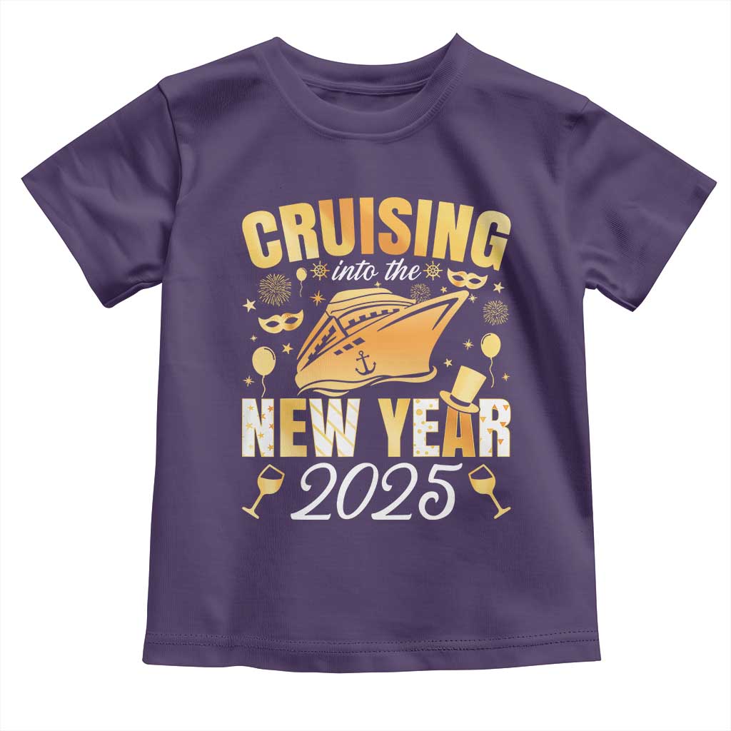 Family New Year's Trip 2025 Toddler T Shirt Cruising Into The New Year 2025