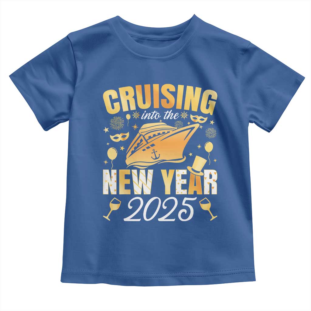 Family New Year's Trip 2025 Toddler T Shirt Cruising Into The New Year 2025