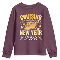 Family New Year's Trip 2025 Youth Sweatshirt Cruising Into The New Year 2025