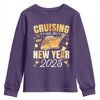 Family New Year's Trip 2025 Youth Sweatshirt Cruising Into The New Year 2025