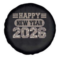Camo Happy New Year Party 2026 Spare Tire Cover Camouflage NYE Party - Wonder Print Shop