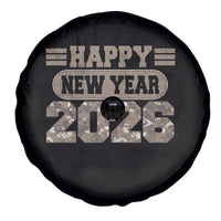 Camo Happy New Year Party 2026 Spare Tire Cover Camouflage NYE Party - Wonder Print Shop