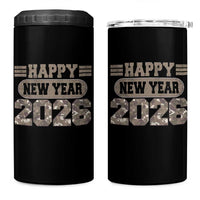 Camo Happy New Year Party 2026 4 in 1 Can Cooler Tumbler Camouflage NYE Party - Wonder Print Shop