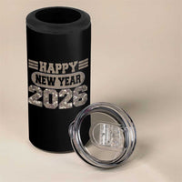 Camo Happy New Year Party 2026 4 in 1 Can Cooler Tumbler Camouflage NYE Party - Wonder Print Shop
