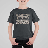 Camo Happy New Year Party 2026 T Shirt For Kid Camouflage NYE Party - Wonder Print Shop