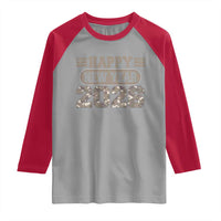 Camo Happy New Year Party 2026 Raglan Shirt Camouflage NYE Party - Wonder Print Shop