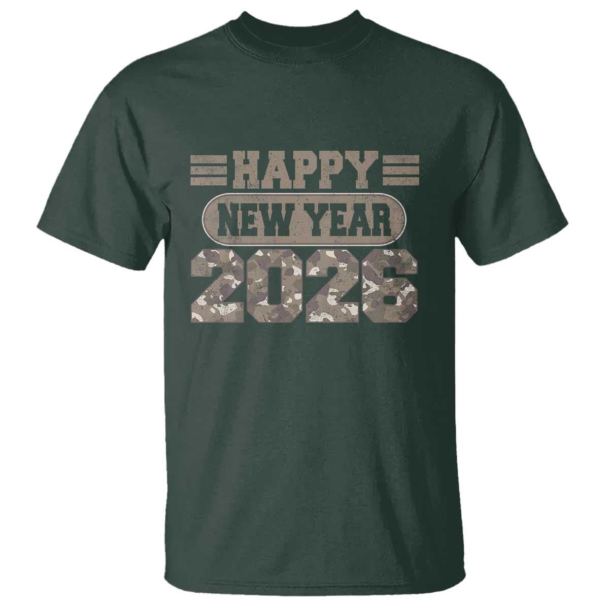 Camo Happy New Year Party 2026 T Shirt Camouflage NYE Party - Wonder Print Shop
