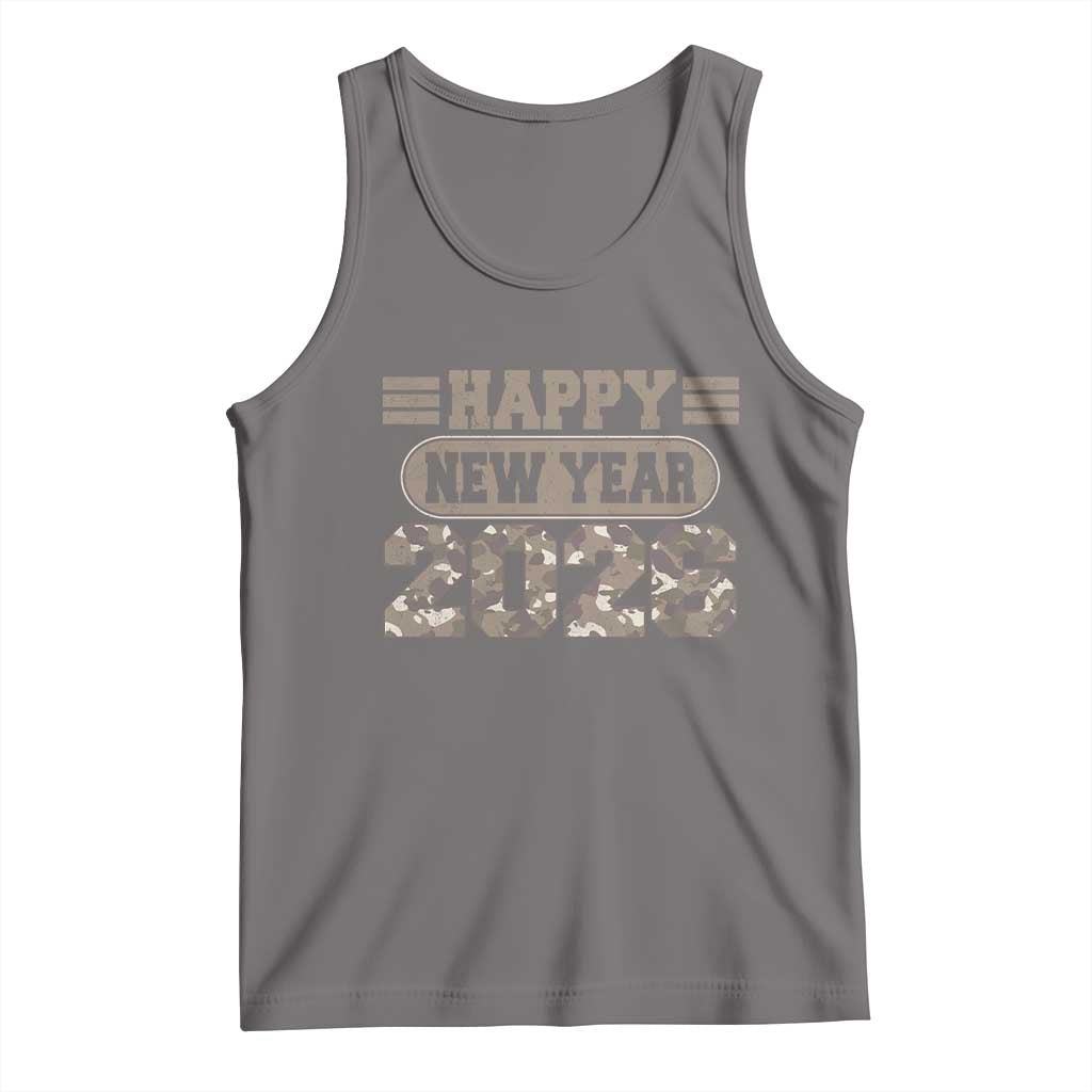 Camo Happy New Year Party 2026 Tank Top Camouflage NYE Party - Wonder Print Shop