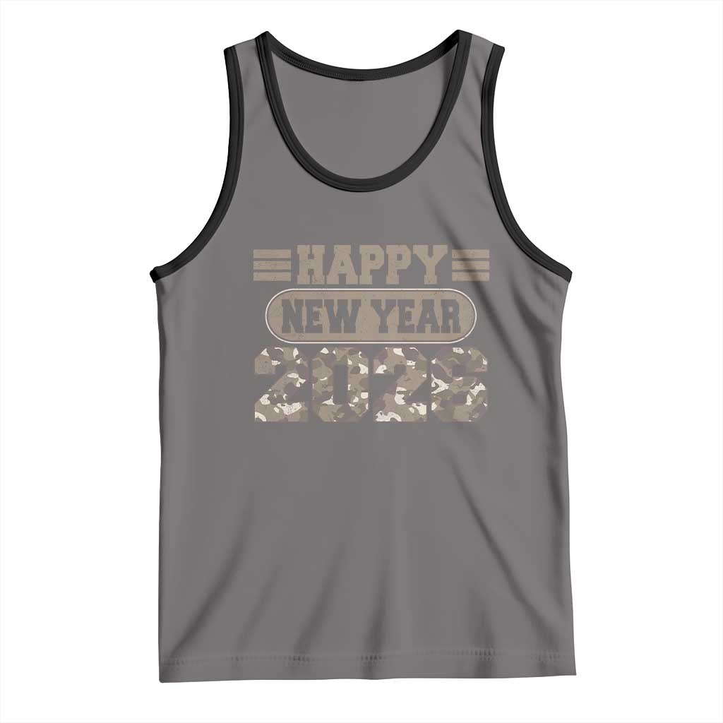 Camo Happy New Year Party 2026 Tank Top Camouflage NYE Party - Wonder Print Shop