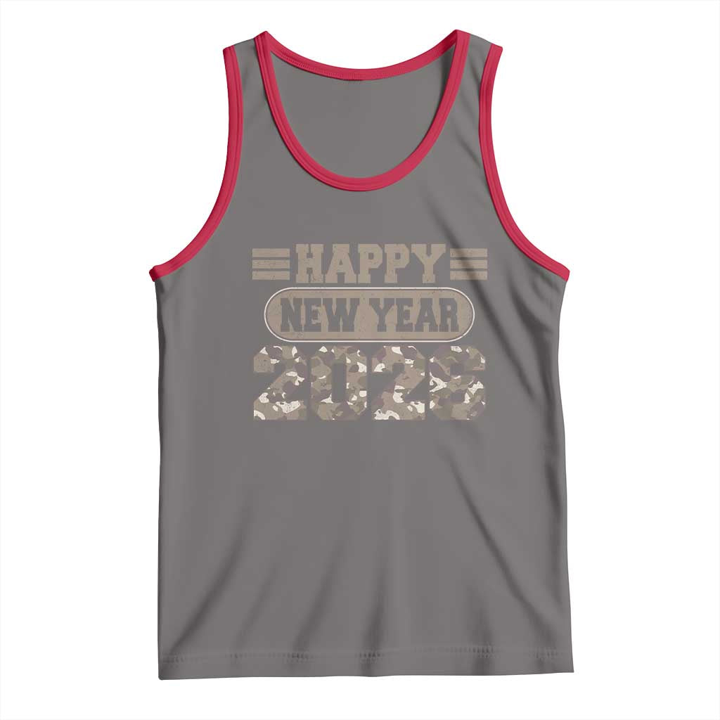 Camo Happy New Year Party 2026 Tank Top Camouflage NYE Party - Wonder Print Shop