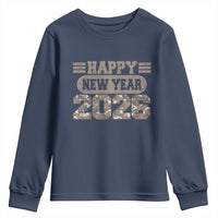 Camo Happy New Year Party 2026 Youth Sweatshirt Camouflage NYE Party - Wonder Print Shop