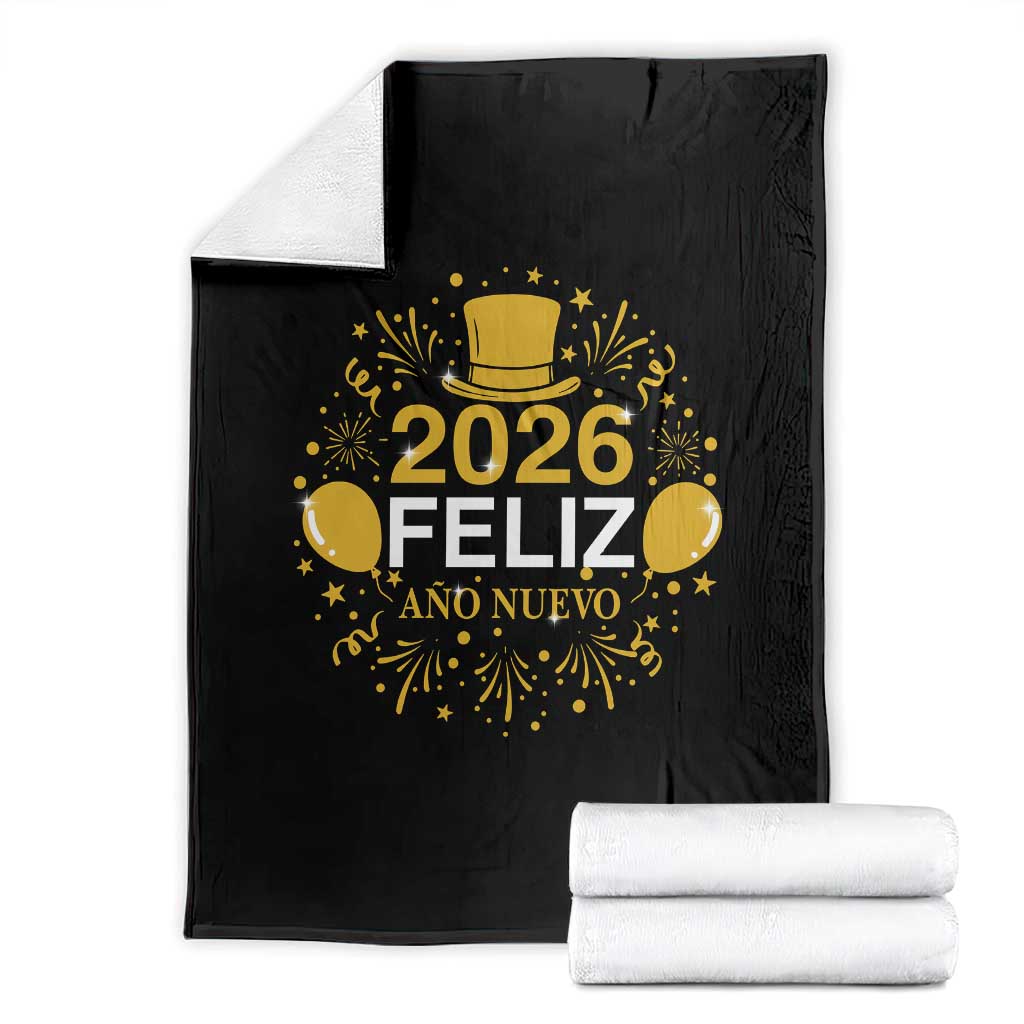 Spanish Mexican New Year 2026 Throw Blanket Feliz Ano Nuevo NYE Party - Wonder Print Shop