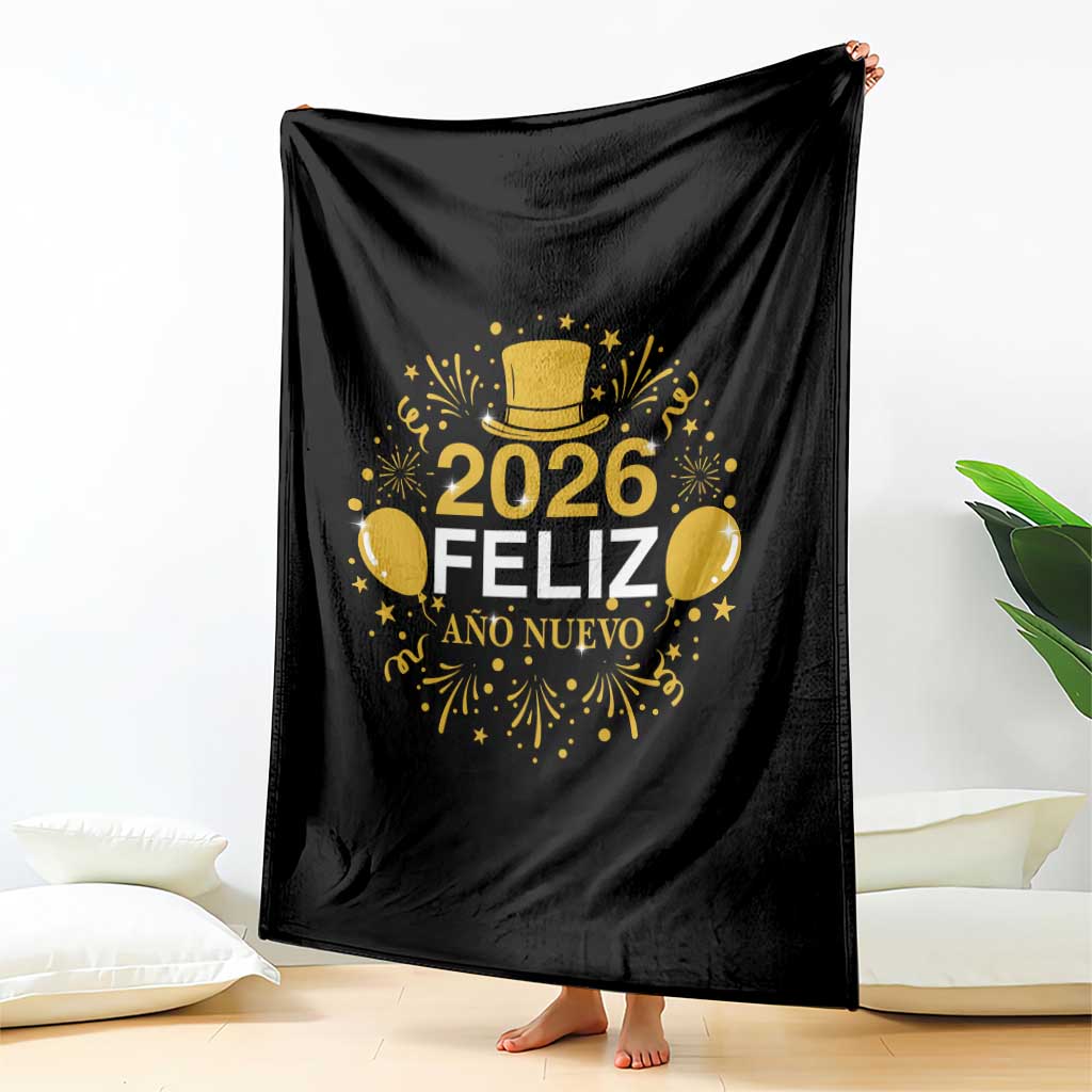 Spanish Mexican New Year 2026 Throw Blanket Feliz Ano Nuevo NYE Party - Wonder Print Shop