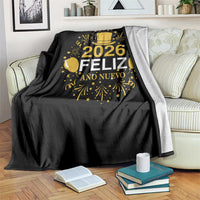 Spanish Mexican New Year 2026 Throw Blanket Feliz Ano Nuevo NYE Party - Wonder Print Shop
