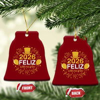 Spanish Mexican New Year 2026 Ceramic Ornament Feliz Ano Nuevo NYE Party - Wonder Print Shop