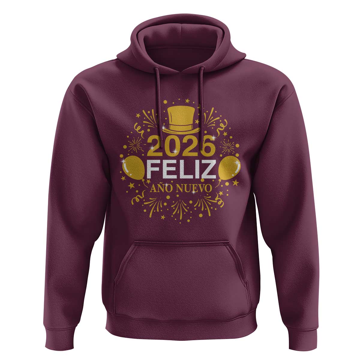 Spanish Mexican New Year 2026 Hoodie Feliz Ano Nuevo NYE Party - Wonder Print Shop