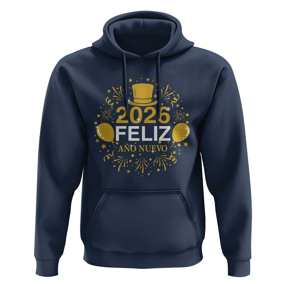 Spanish Mexican New Year 2026 Hoodie Feliz Ano Nuevo NYE Party - Wonder Print Shop