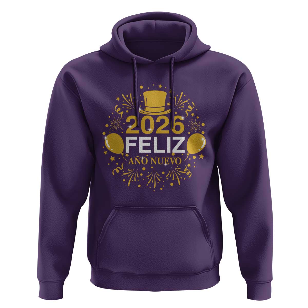 Spanish Mexican New Year 2026 Hoodie Feliz Ano Nuevo NYE Party - Wonder Print Shop