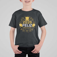 Spanish Mexican New Year 2026 T Shirt For Kid Feliz Ano Nuevo NYE Party - Wonder Print Shop