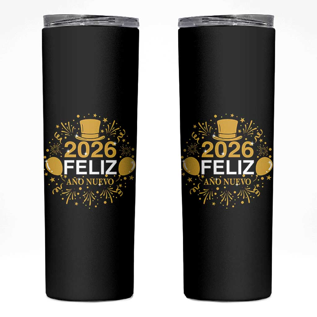 Spanish Mexican New Year 2026 Skinny Tumbler Feliz Ano Nuevo NYE Party - Wonder Print Shop