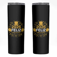 Spanish Mexican New Year 2026 Skinny Tumbler Feliz Ano Nuevo NYE Party - Wonder Print Shop
