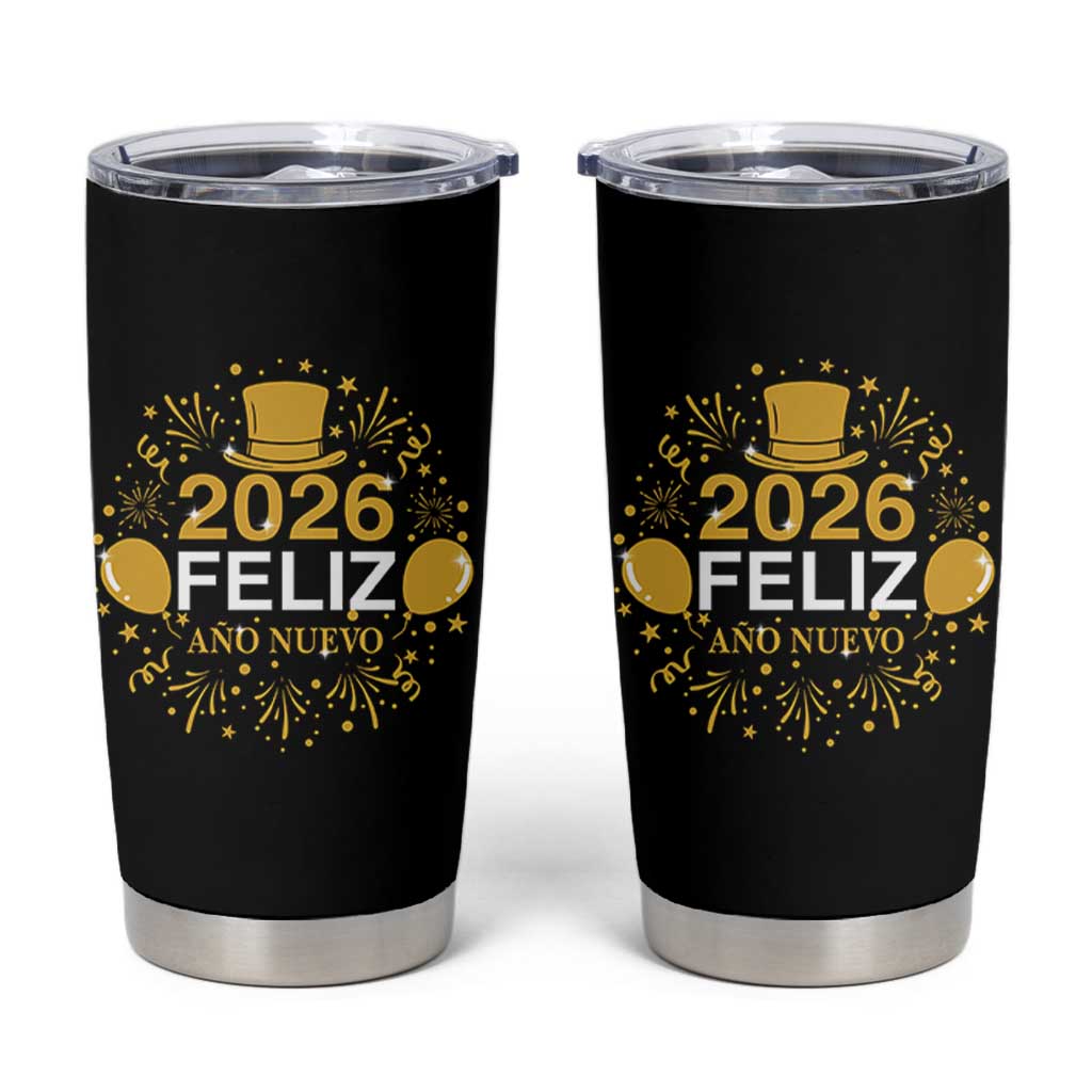 Spanish Mexican New Year 2026 Tumbler Cup Feliz Ano Nuevo NYE Party - Wonder Print Shop