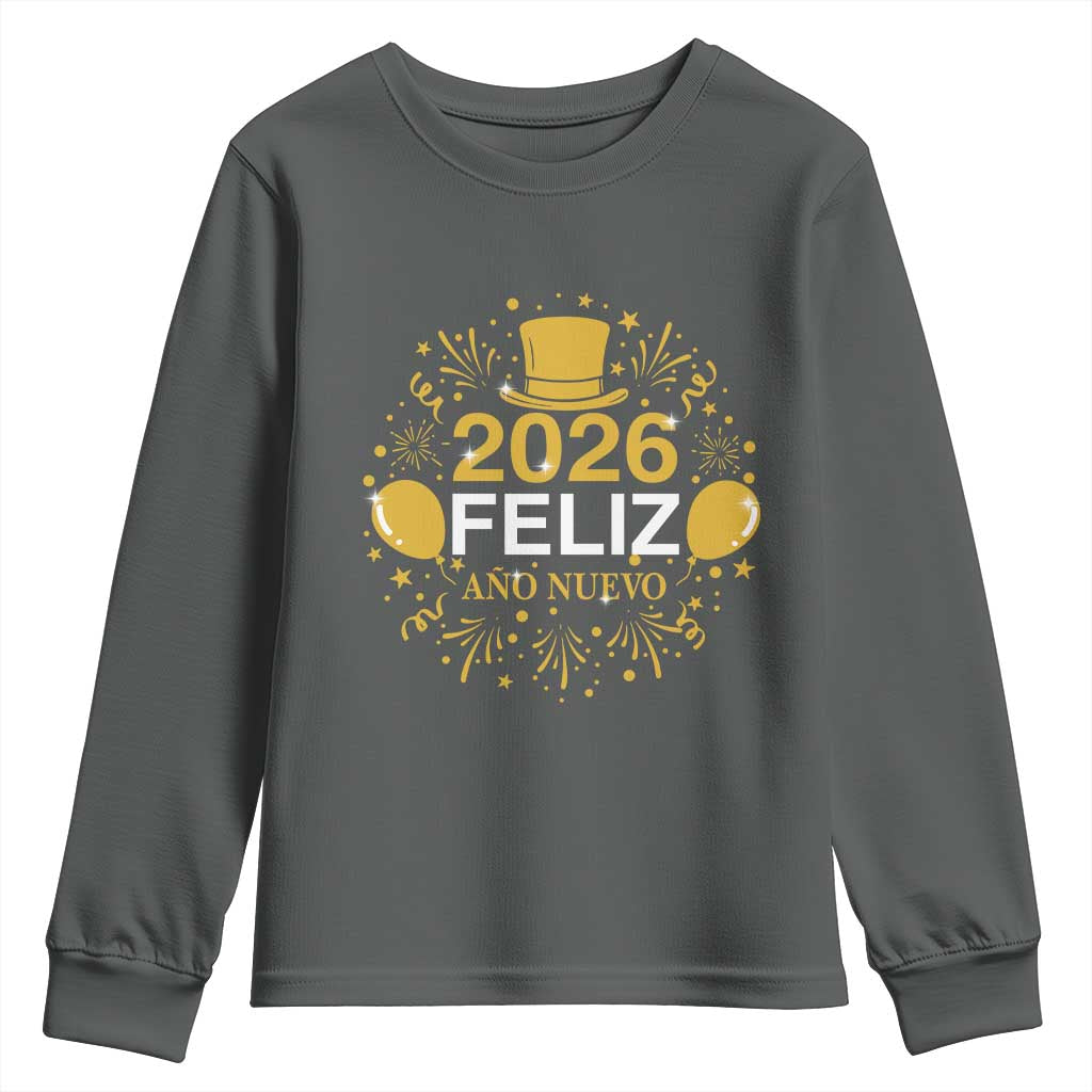Spanish Mexican New Year 2026 Youth Sweatshirt Feliz Ano Nuevo NYE Party - Wonder Print Shop