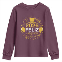 Spanish Mexican New Year 2026 Youth Sweatshirt Feliz Ano Nuevo NYE Party - Wonder Print Shop