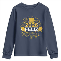 Spanish Mexican New Year 2026 Youth Sweatshirt Feliz Ano Nuevo NYE Party - Wonder Print Shop
