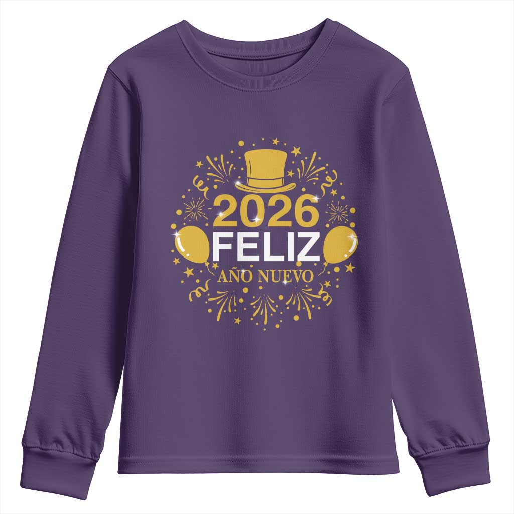 Spanish Mexican New Year 2026 Youth Sweatshirt Feliz Ano Nuevo NYE Party - Wonder Print Shop